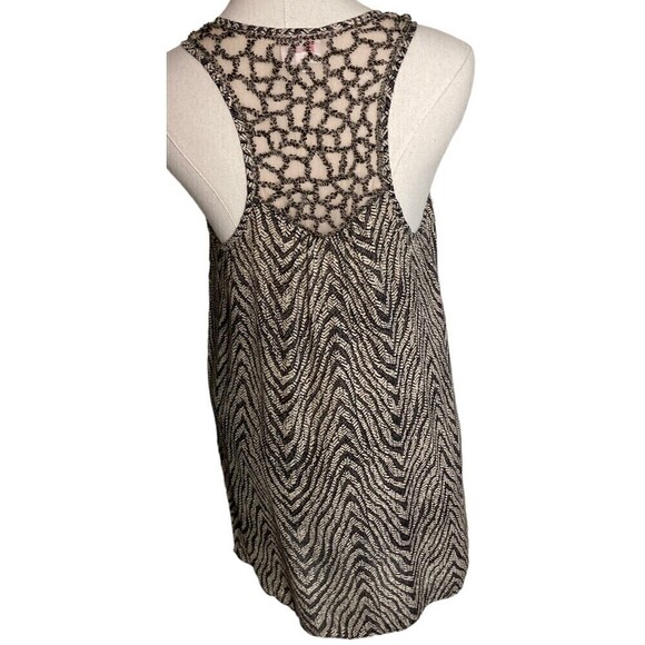 Parker Women's Size S Sequined Keyhole Racer Back Mini Dress Top Brown - Picture 2 of 7